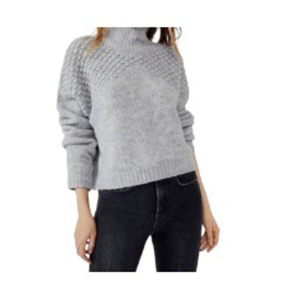 Free People Bradley Pullover Sweater in Heather Grey Medium NWT,All Products : American Fashion Style Bags On Sale